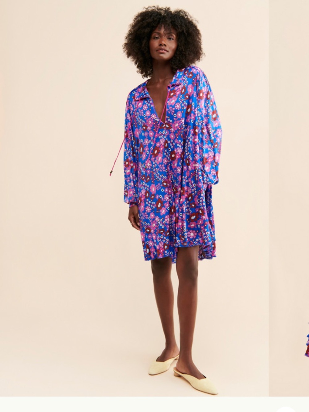 Free People “Daisy Jane” Floral Mini Dress – High‑Low Hem – Size Small